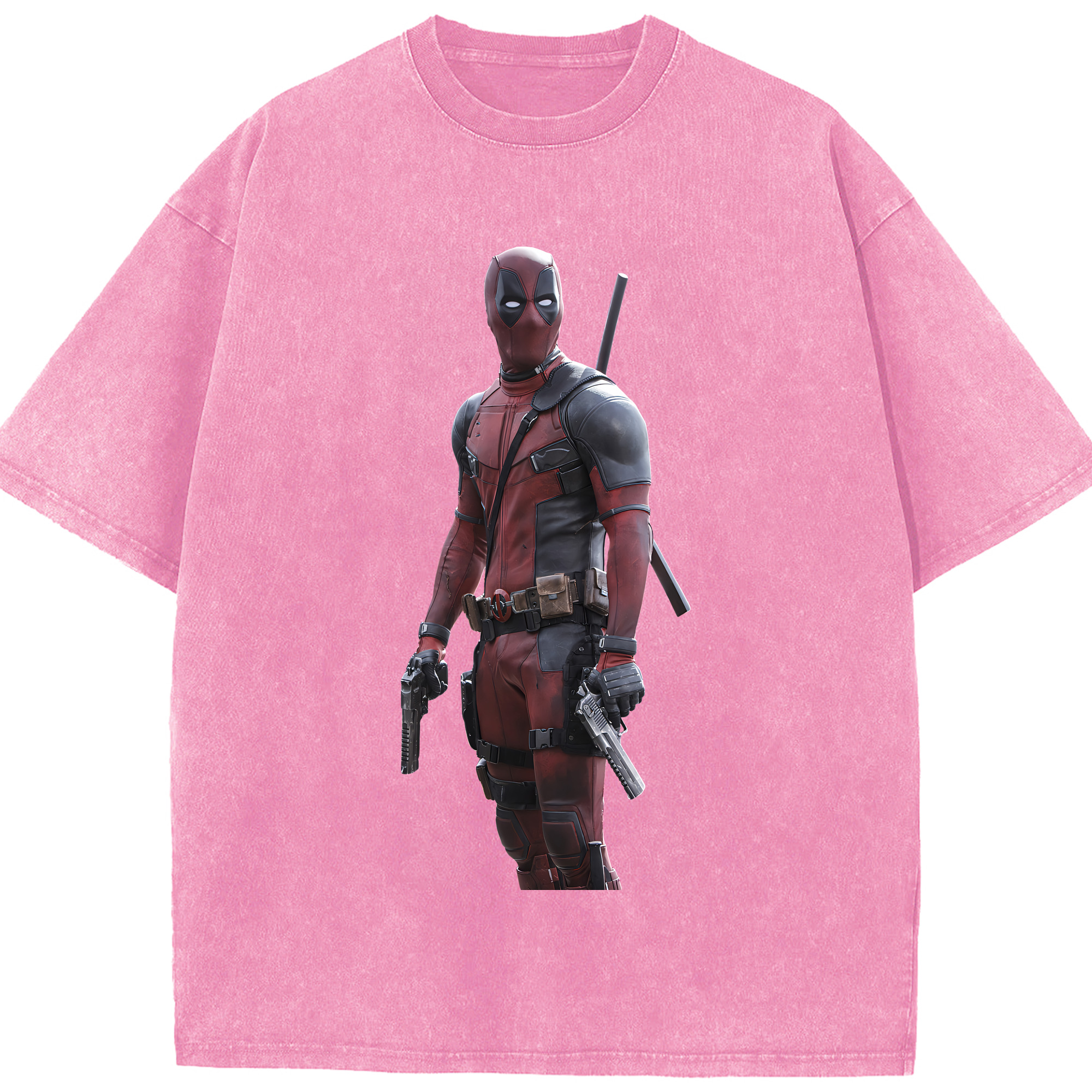 （画像用） Deadpool デッドプール 綿100% ヴィンテージ風 半袖Tシャツ（フロントプリント）